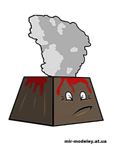 №15725 - Eyjafjallajökull (cubeecraft) из бумаги