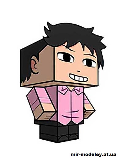 №15753 - Wallace Wells (Pink) (cubeecraft) из бумаги