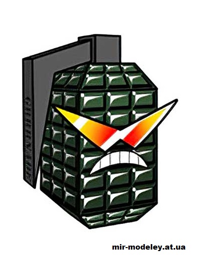 №15721 - Grrrnade (cubeecraft) из бумаги