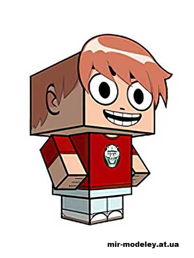 №15755 - Scott Pilgrim (Oni) (cubeecraft) из бумаги