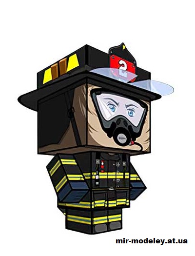 №15709 - FDNY Firefighter (cubeecraft) из бумаги