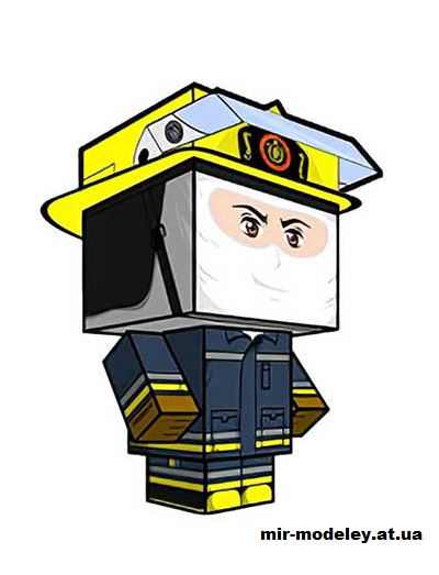 №15710 - Firefighter 90-00 (cubeecraft) из бумаги