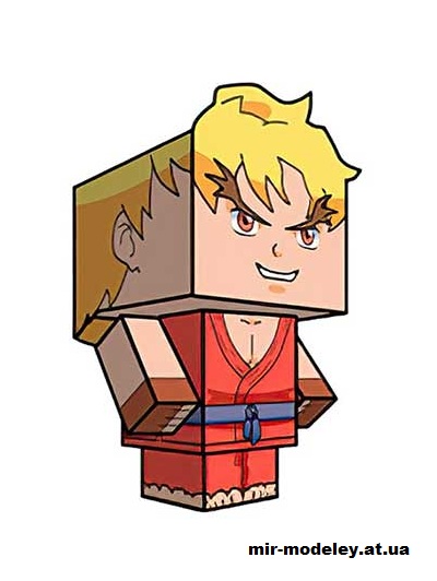 №15871 - Ken Masters (cubeecraft) из бумаги