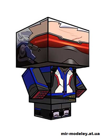 №15882 - Soldier 76 (Jack Morrison) (cubeecraft) из бумаги