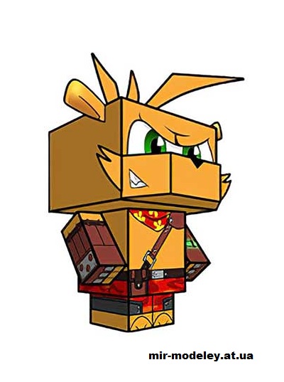 №15804 - TY the Tasmanian Tiger (cubeecraft) из бумаги