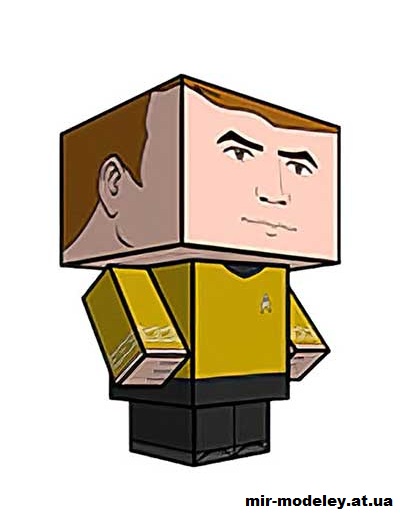№15856 - Captain James T. Kirk (cubeecraft) из бумаги