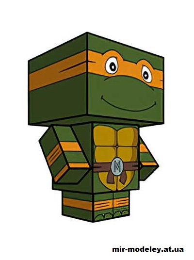 №15797 - Michelangelo (80's) (cubeecraft) из бумаги