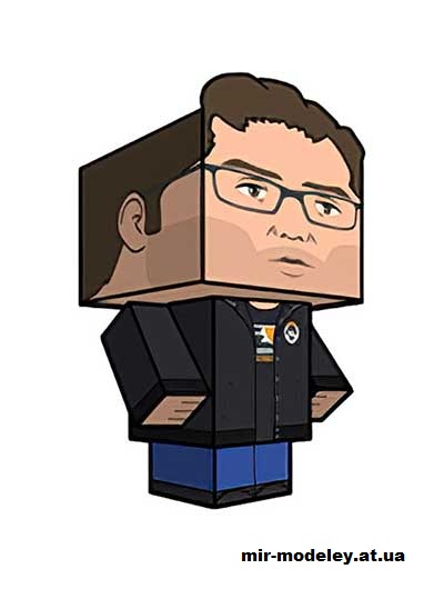 №15870 - Jeff Kaplan (cubeecraft) из бумаги