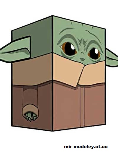№15847 - Baby Yoda (cubeecraft) из бумаги