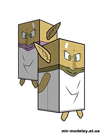 №15862 - Masa & Mune (cubeecraft) из бумаги