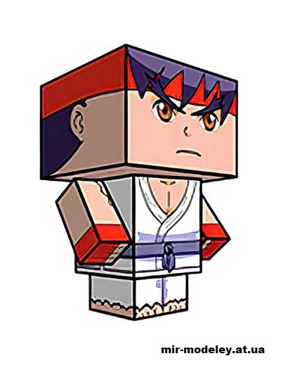 №15869 - Ryu (cubeecraft) из бумаги