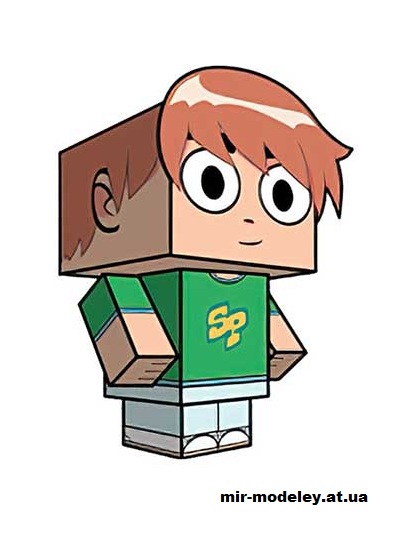 №15825 - Scott Pilgrim (cubeecraft) из бумаги