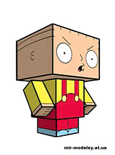 №15824 - Stewie Griffin (cubeecraft) из бумаги