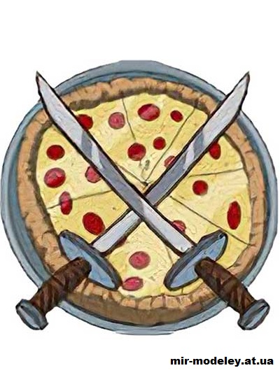 №15796 - TMNT Accessories (80's) (cubeecraft) из бумаги