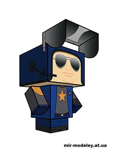 №15879 - Space Cop (cubeecraft) из бумаги
