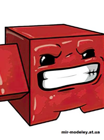 №15819 - Super Meat Boy (cubeecraft) из бумаги