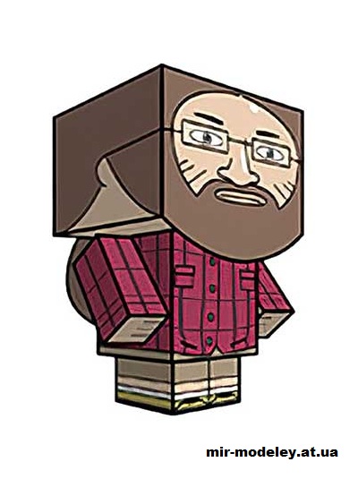 №15877 - Spencer the Game Master (cubeecraft) из бумаги