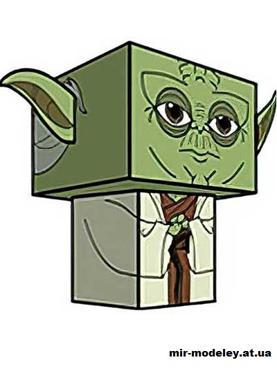 №15842 - Yoda (Clone Wars version) (cubeecraft) из бумаги