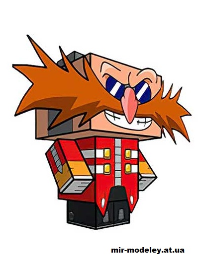 №15858 - Dr. Eggman (cubeecraft) из бумаги