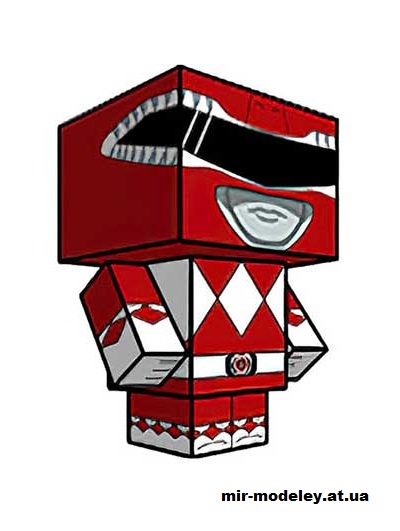 №15942 - Red Ranger (cubeecraft) из бумаги