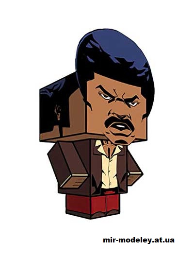 №15937 - Black Dynamite (cubeecraft) из бумаги