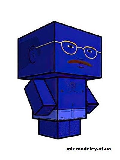 №15934 - Tobias Fünke (Blue Man Ver) (cubeecraft) из бумаги