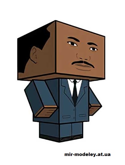 №15951 - Martin Luther King Jr (cubeecraft) из бумаги