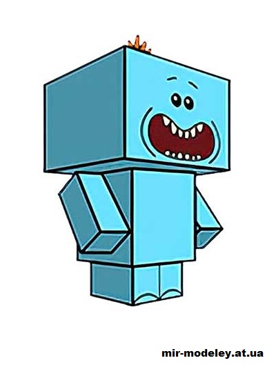 №15897 - Mr. Meeseeks (cubeecraft) из бумаги
