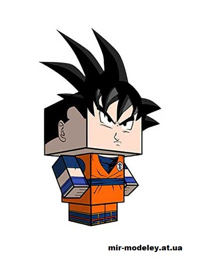 №15921 - Goku (DBZ version) (cubeecraft) из бумаги