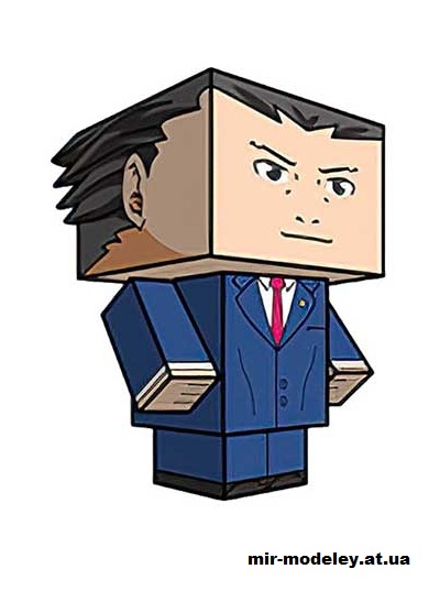 №15911 - Phoenix Wright (cubeecraft) из бумаги