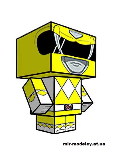 №15939 - Yellow Ranger (cubeecraft) из бумаги
