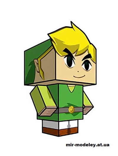 №15946 - Toon Link (cubeecraft) из бумаги