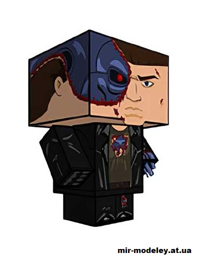№15994 - T-800 (Damaged) (cubeecraft) из бумаги