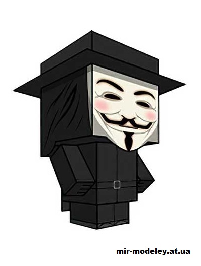 №15995 - V (cubeecraft) из бумаги