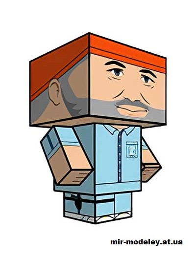 №16045 - Steve Zissou (cubeecraft) из бумаги