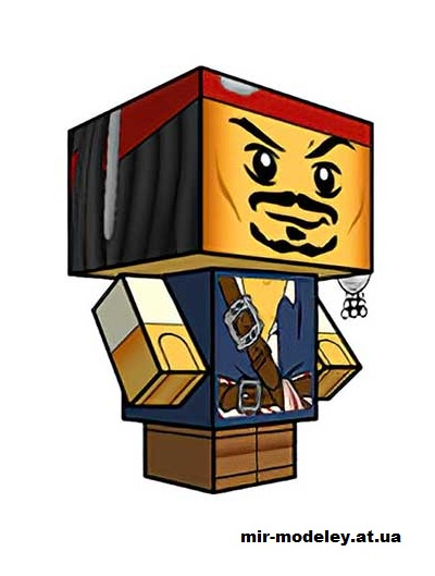 №16003 - TLEGO Jack Sparrow (cubeecraft) из бумаги