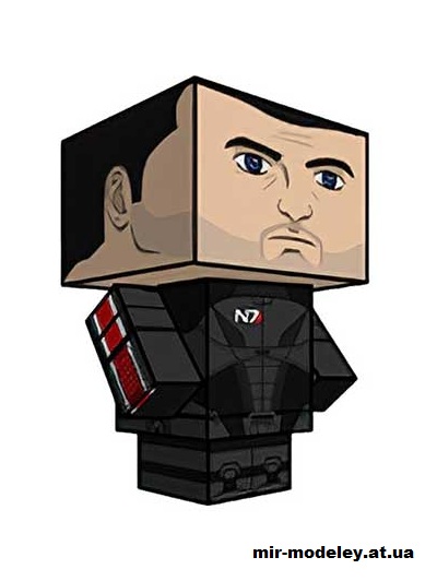 №16006 - Commander Shepard (Paragon Male) (cubeecraft) из бумаги