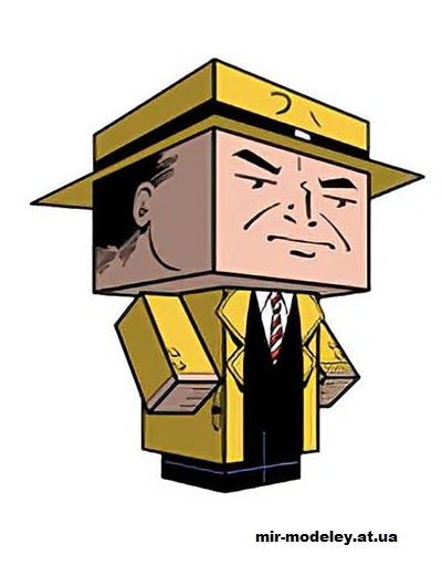 №16091 - Dick Tracy (cubeecraft) из бумаги
