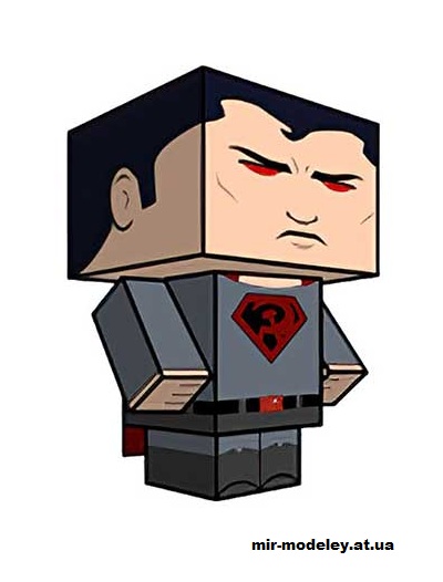 №16088 - Red Son Superman (cubeecraft) из бумаги