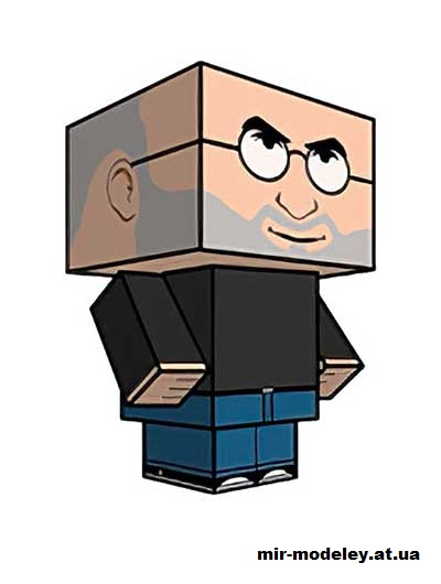 №16008 - Steve Jobs (cubeecraft) из бумаги