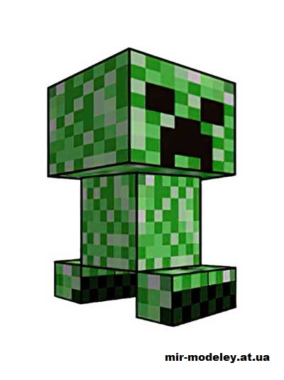 №16020 - Creeper (cubeecraft) из бумаги