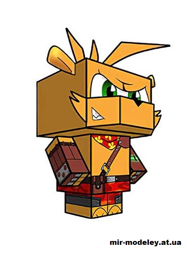 №16044 - TY the Tasmanian Tiger (cubeecraft) из бумаги