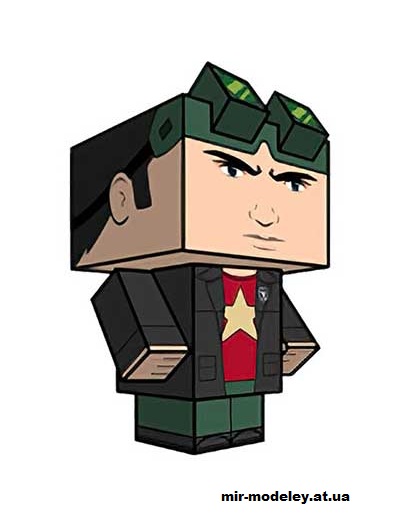№16085 - Starman (Jack Knight) (cubeecraft) из бумаги