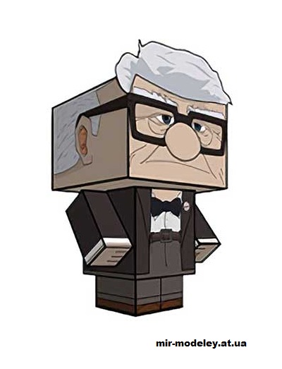 №16140 - Carl Fredricksen (cubeecraft) из бумаги