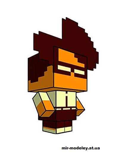 №16094 - Maurice Moss (cubeecraft) из бумаги
