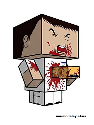 №16107 - Kane (with chestburster) (cubeecraft) из бумаги
