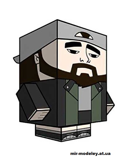 №16108 - Silent Bob (cubeecraft) из бумаги