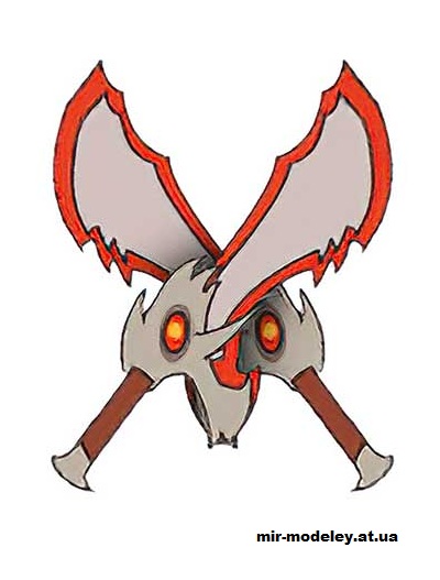 №16103 - Kratos' Weapons (cubeecraft) из бумаги