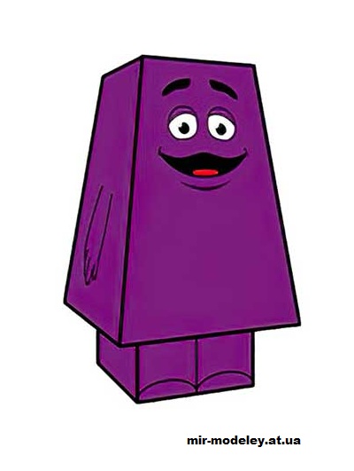 №16171 - Grimace (cubeecraft) из бумаги