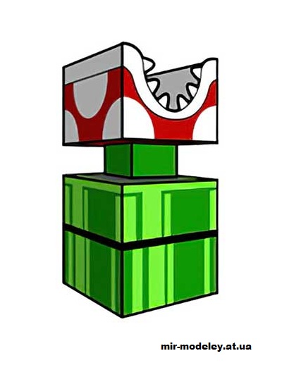 №16175 - Piranha Plant (cubeecraft) из бумаги